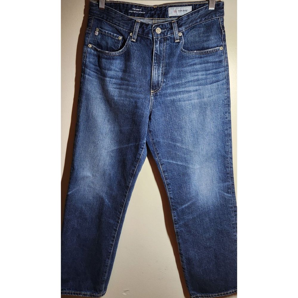 AG Adriano Goldschmied Women's High Rise Jeans in Dark Blue - Picture 2 of 16